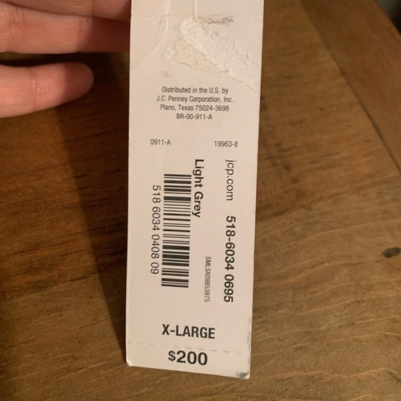 NWT Claiborne Gray button down coat. Size XL - Picture 4 of 9